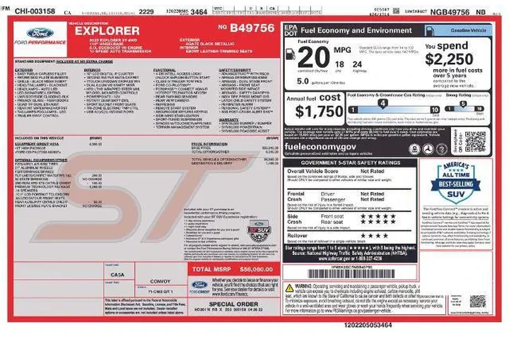 $39853 : Ford Explorer 2022 AWD ST 4d image 3