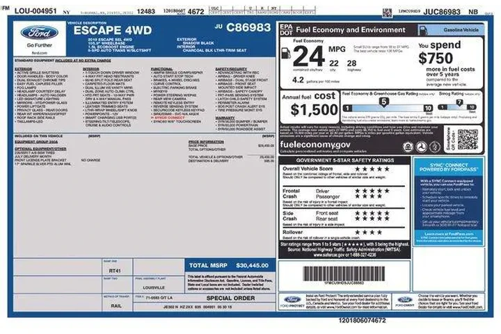 $7994 : Ford Escape 2018 AWD SEL 4dr image 9