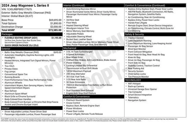 $36711 : Jeep Wagoneer L 2024 4x2 Ser image 7