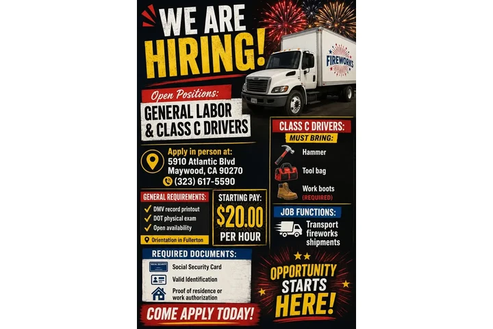 NOW HIRING!!!  CONTRATANDO!! image 1