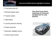 $23678 : Toyota RAV4 2018 AWD Adventu thumbnail