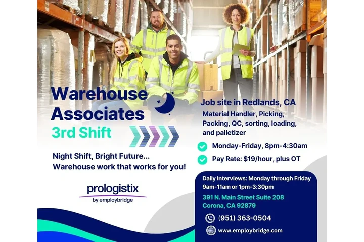 We're Hiring Warehouse Workers image 1