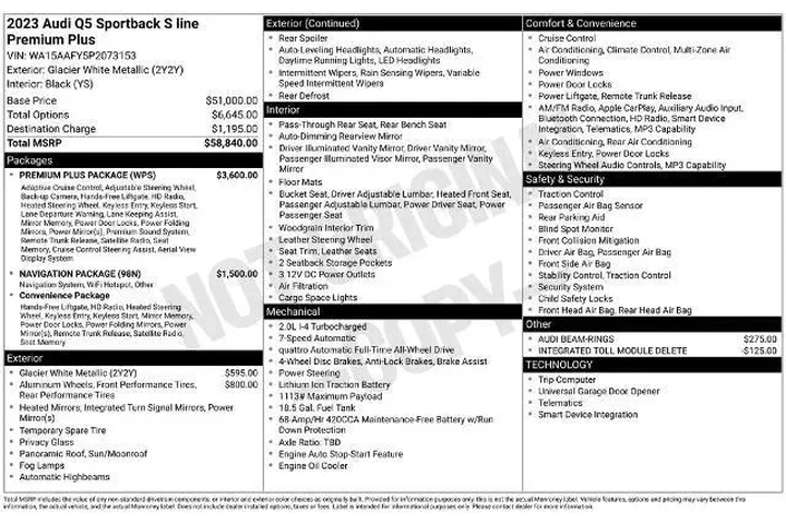 $24517 : Audi Q5 Sportback 2023 AWD q image 3