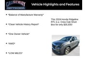 $35935 : Honda Ridgeline 2024 AWD RTL thumbnail