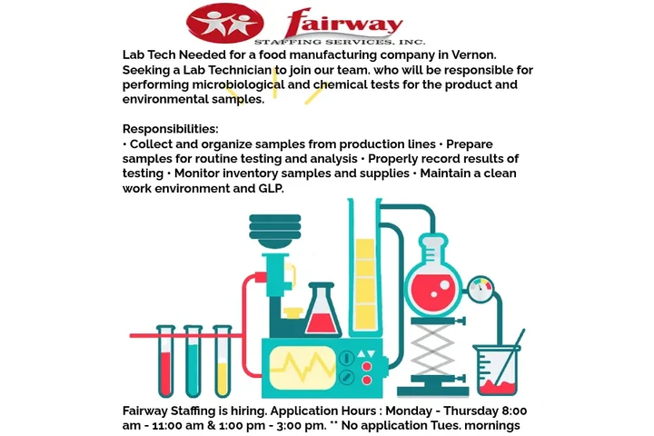 LAB TECH NEEDED image 1