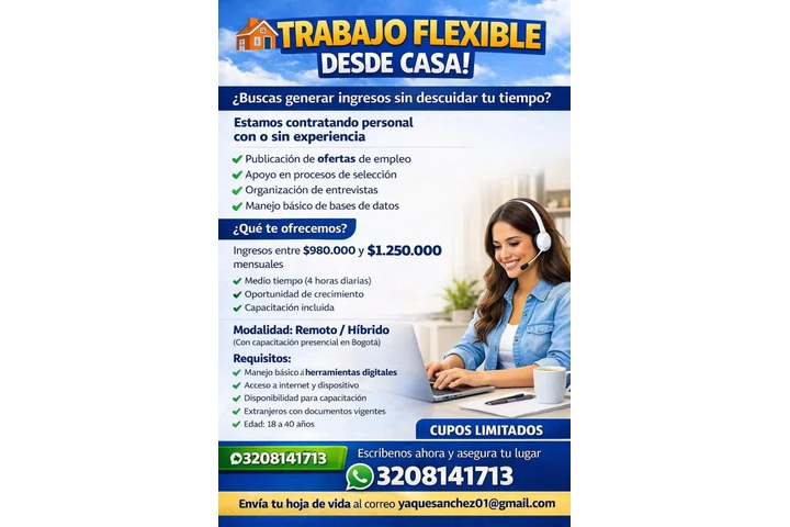 oportunidad trabajo desde casa image 1