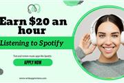 Earn $20\hr listening to Spoti