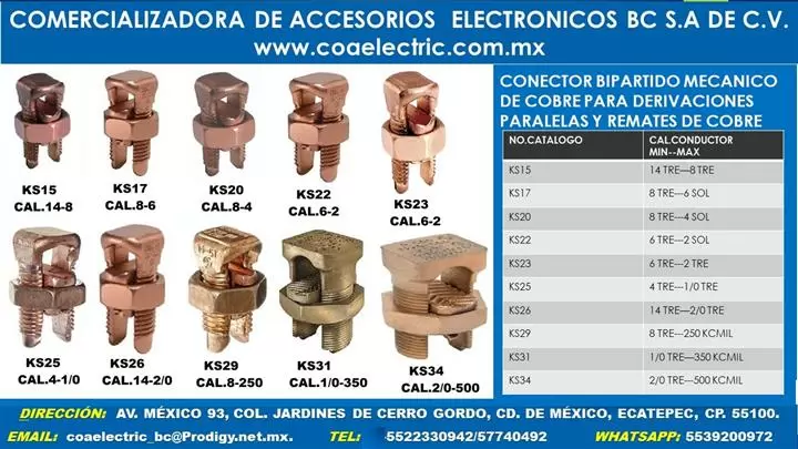 CONECTOR MECANICO DE COBRE image 2