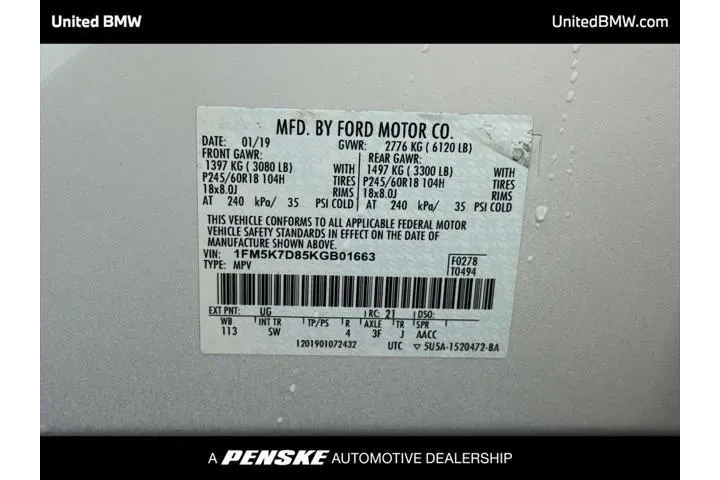 $18995 : Ford Explorer 2019 XLT 4dr S image 8