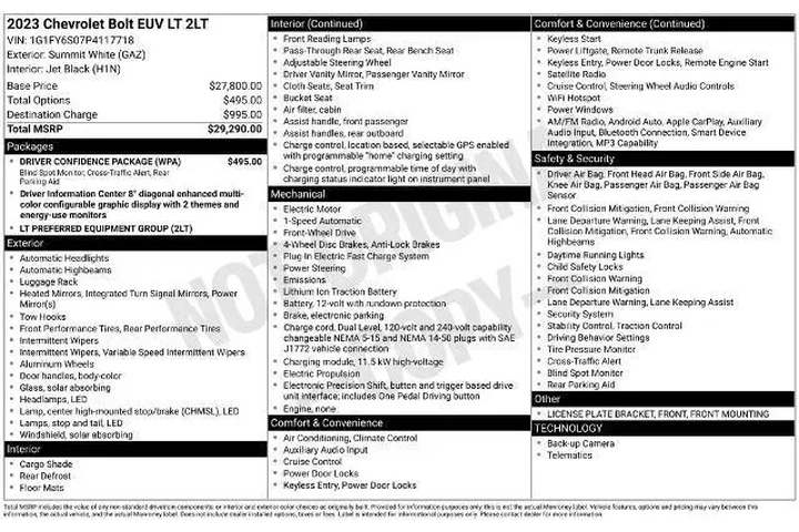 $16511 : Chevrolet Bolt EUV 2023 LT 4 image 3