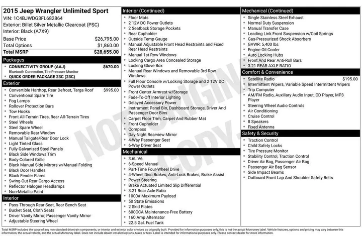 $12455 : Jeep Wrangler Unlimited 2015 image 10
