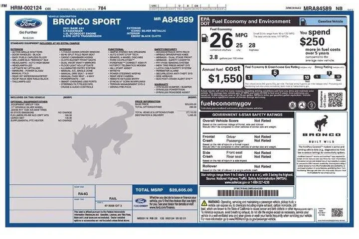 $21973 : Ford Bronco Sport 2021 AWD B image 9