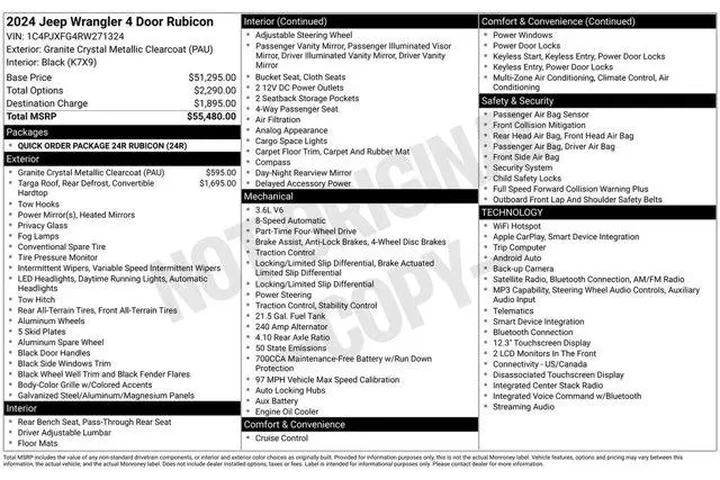 $32895 : Jeep Wrangler 2024 4x4 Rubic image 2
