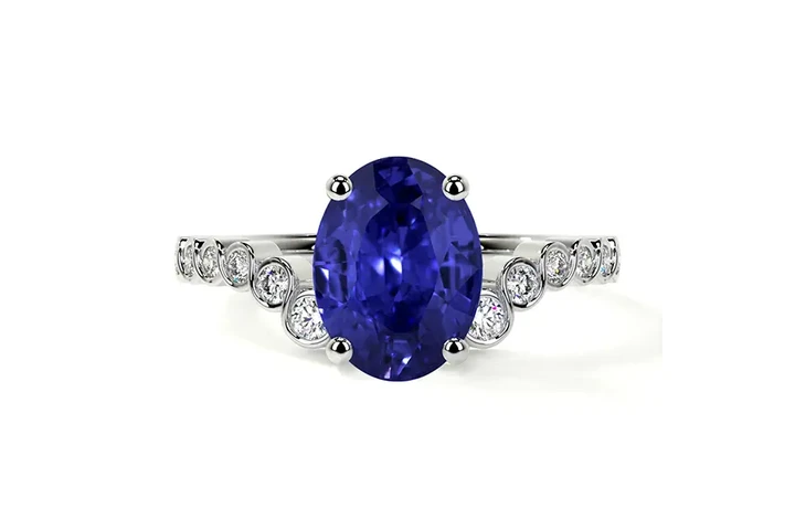 $4467 : 3.41Cts Natural Tanzanite Ring image 1