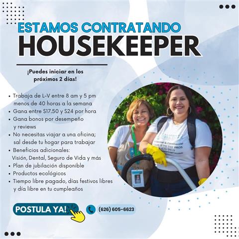 ESTAMOS CONTRATANDO CLEANERS image 1