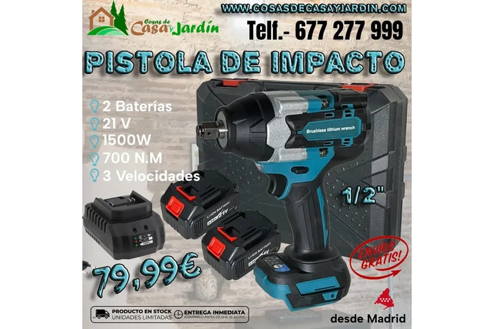 $70 : Pistola de Impacto de 1/2" a b image 3