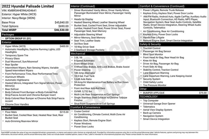 $30848 : Hyundai PALISADE 2022 Limite image 3