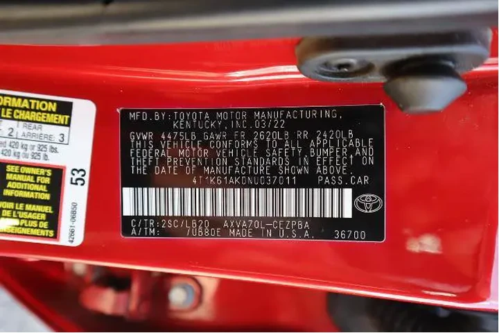 $24988 : Toyota Camry 2022 XSE 4dr Se image 10