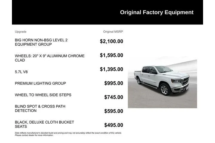 $25470 : Ram 1500 2019 4x4 Big Horn 4 image 9