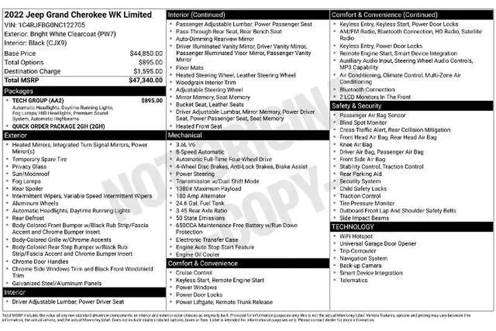 $23400 : Jeep Grand Cherokee WK 2022 image 3