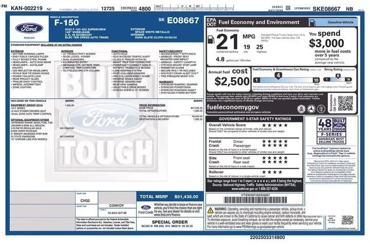 $35324 : Ford F-150 2025 4x2 XLT 4dr image 8