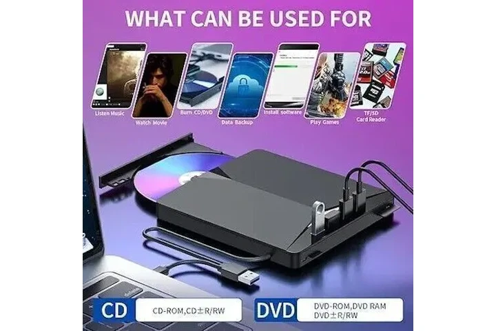 in-1 USB 3.0 External DVD/CD D image 1