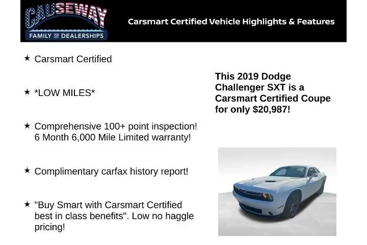 $20987 : Dodge Challenger 2019 SXT 2d image 2