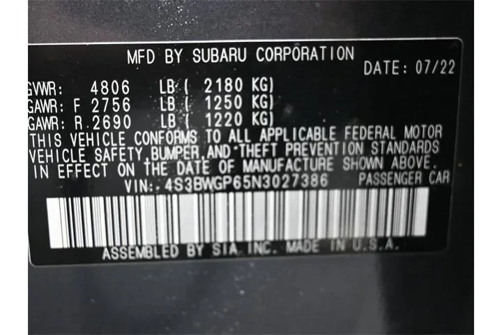 $26495 : Subaru Legacy 2022 AWD Touri image 7