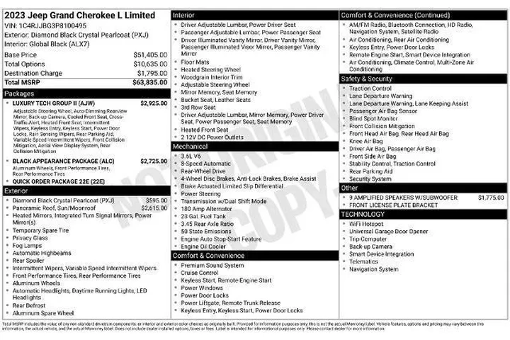 $28500 : Jeep Grand Cherokee L 2023 4 image 2