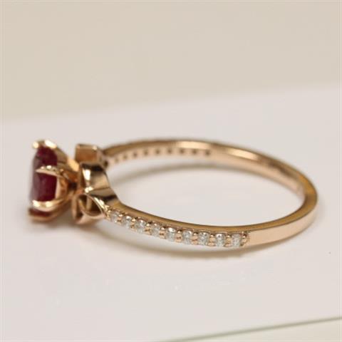 $1549 : Buy 14K Rose Gold Ruby Ring image 2