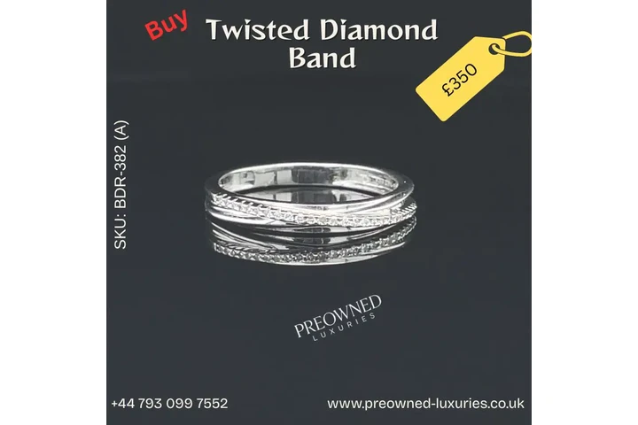 Pre-Owned Twisted Diamond Band image 1