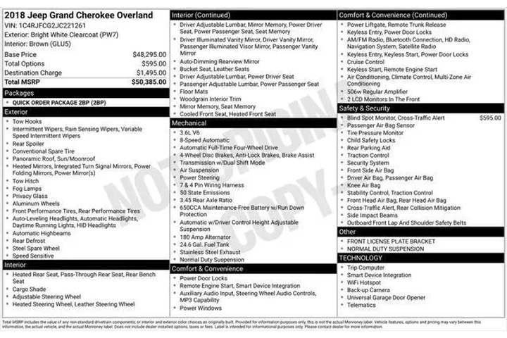 $19900 : Jeep Grand Cherokee 2018 4x4 image 5