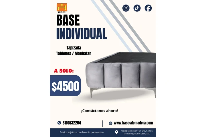 $4500 : Base Individual Tapizada image 1