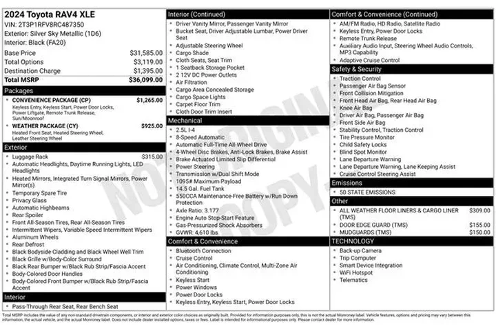 $29990 : Toyota RAV4 2024 AWD XLE 4dr image 4