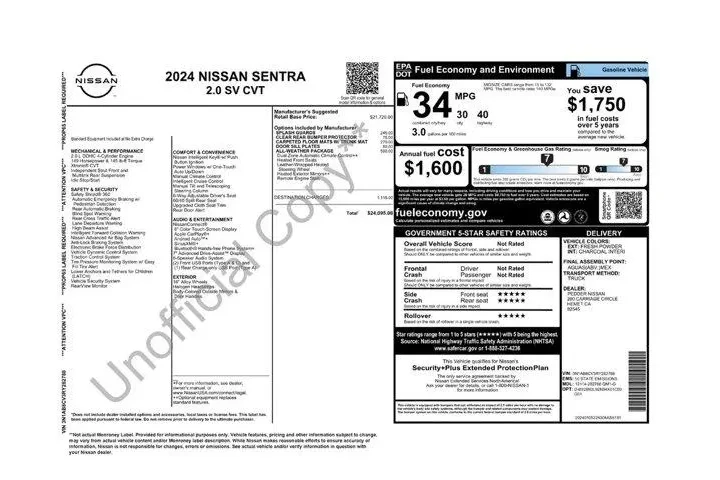 $17490 : Nissan Sentra 2024 SV 4dr Se image 9