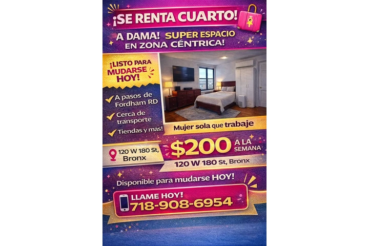 $200 : 🏠 PARA DAMA – SUPER ESPACIOSO image 1