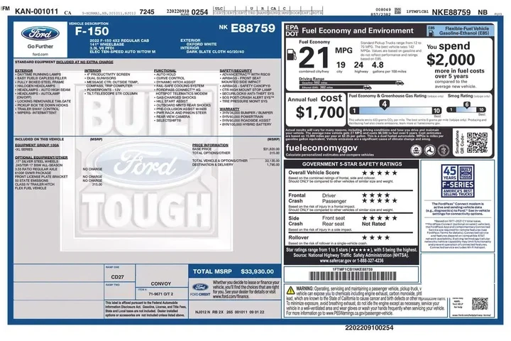 $29250 : Ford F-150 2022 4x2 XL 2dr R image 3