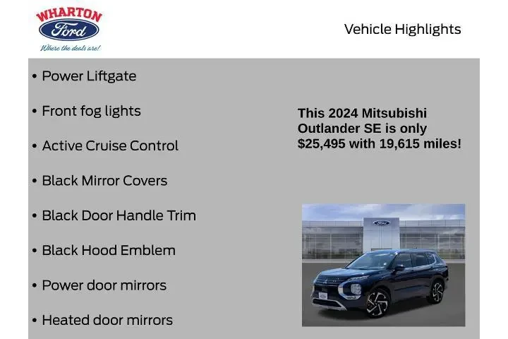 $23998 : Mitsubishi Outlander 2024 SE image 10