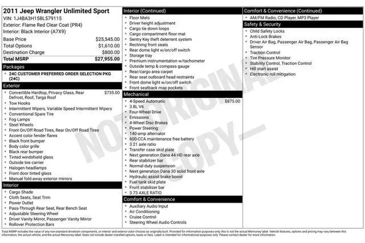 $17998 : Jeep Wrangler Unlimited 2011 image 2
