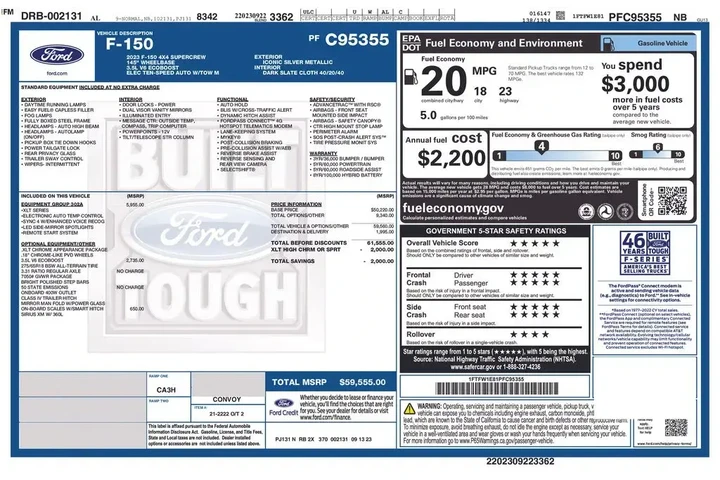 $39810 : Ford F-150 2023 4x4 XL 4dr S image 5