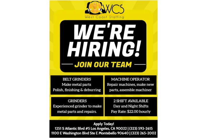 Belt Grinders/machine Operator image 1