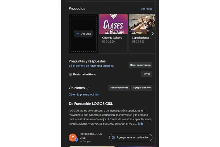 Perfil de Negocio en Google image 5