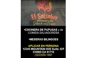 SOLICITO COCINERA y MESERA 📍 en San Bernardino
