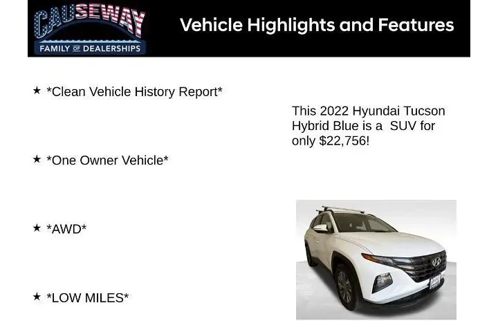 $22756 : Hyundai TUCSON Hybrid 2022 A image 2