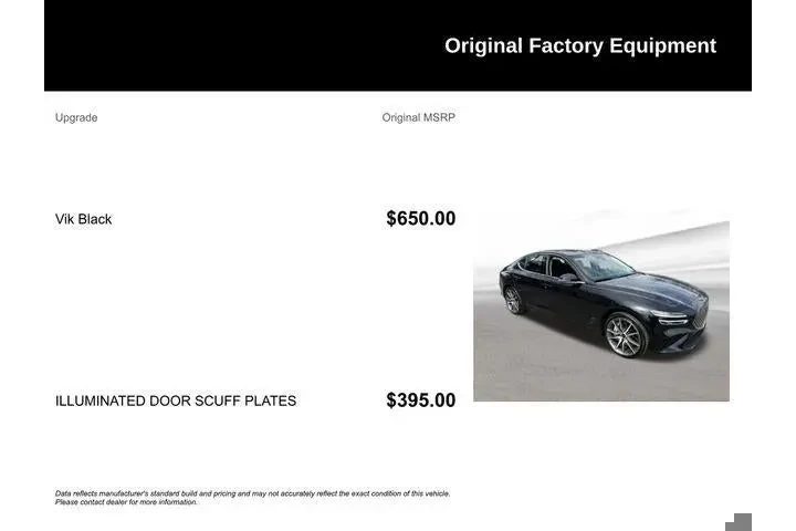 $36470 : Genesis G70 2025 2.5T Standa image 9