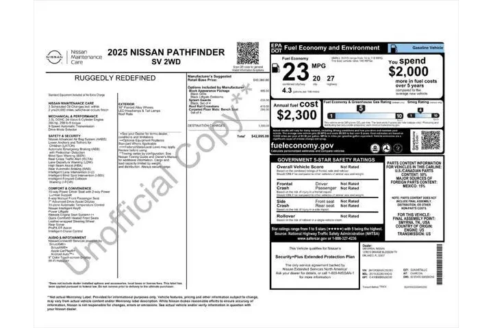 $30987 : Nissan Pathfinder 2025 SV 4d image 4