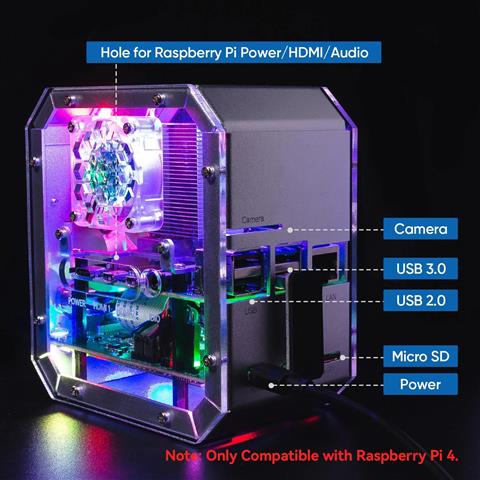 $67.03 : Pironman Mini PC Case for Rasp image 3
