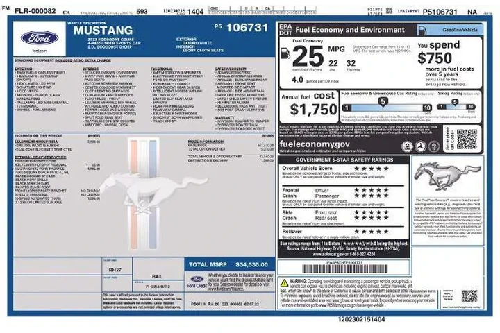 $27900 : Ford Mustang 2023 EcoBoost 2 image 2