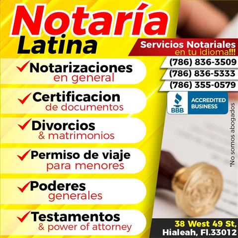 Notaria Latina en Hialeah image 1