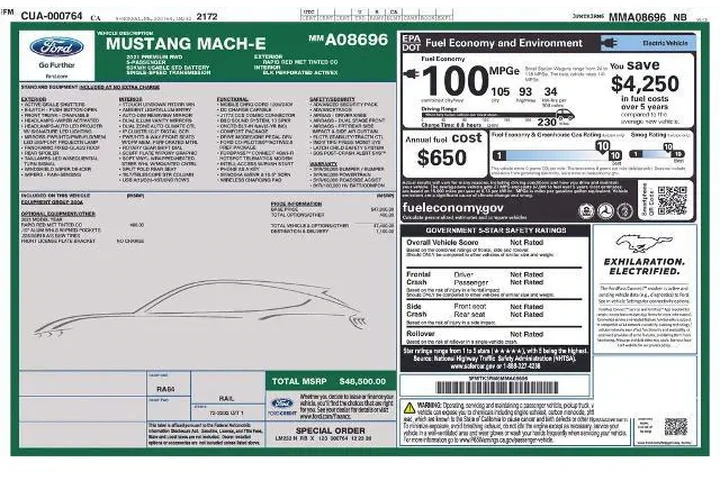 $21636 : Ford Mustang Mach-E 2021 Pre image 3